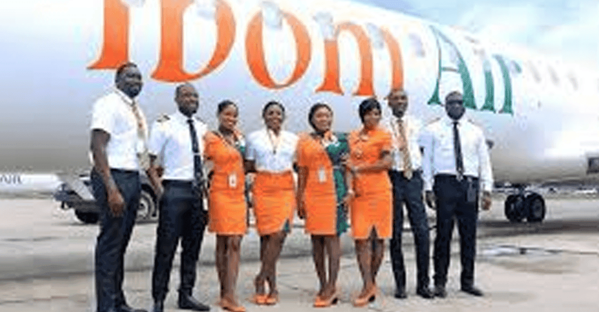 Ibom Air aircraft parked at Victor Attah International Airport in Akwa Ibom
