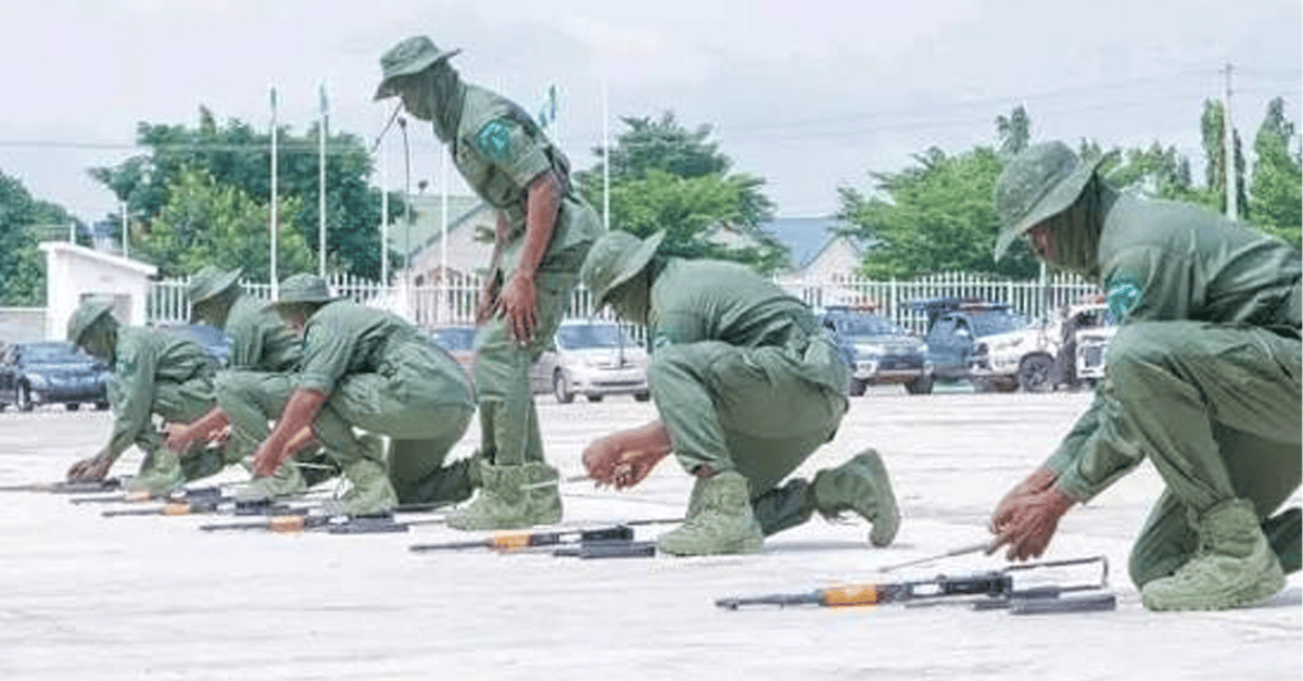 Governor Usman Ododo addressing the National Forest Guards in Kogi State