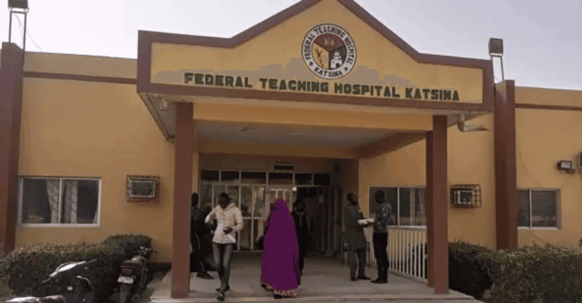 Children's ward at Federal Teaching Hospital Katsina with patients and medical staff